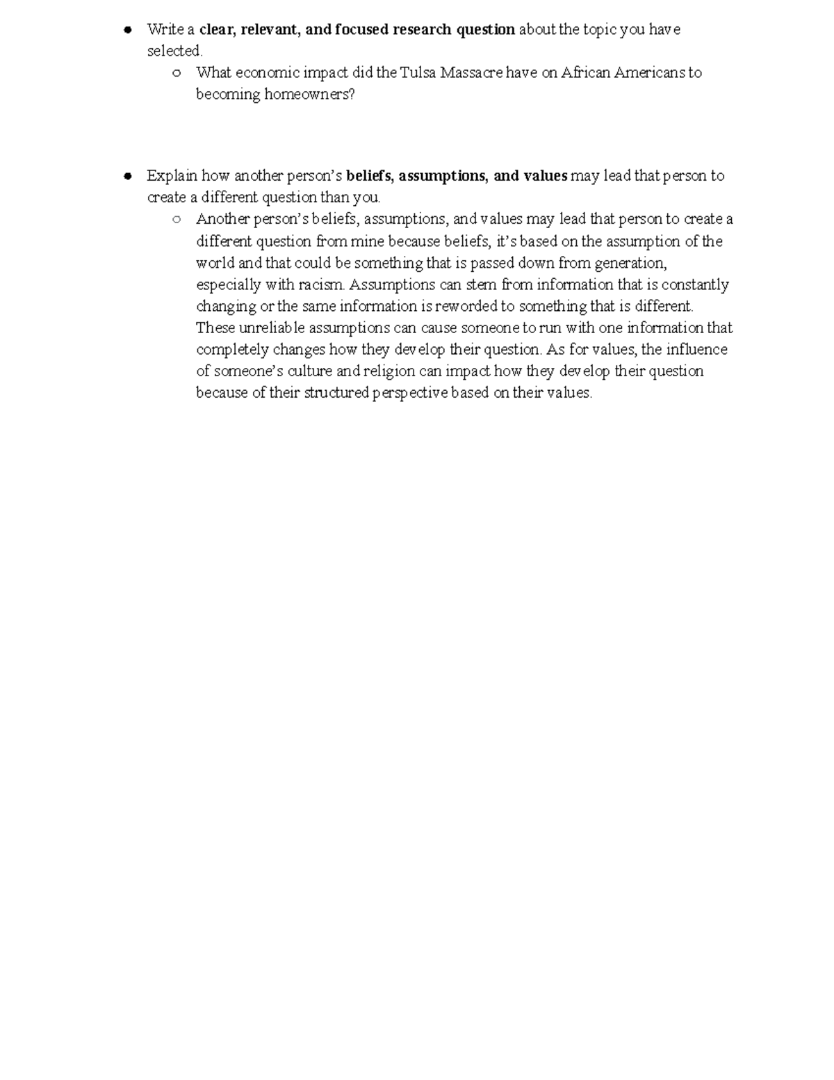 2-1 Historical Research Questions: Economic Impact of the Tulsa ...