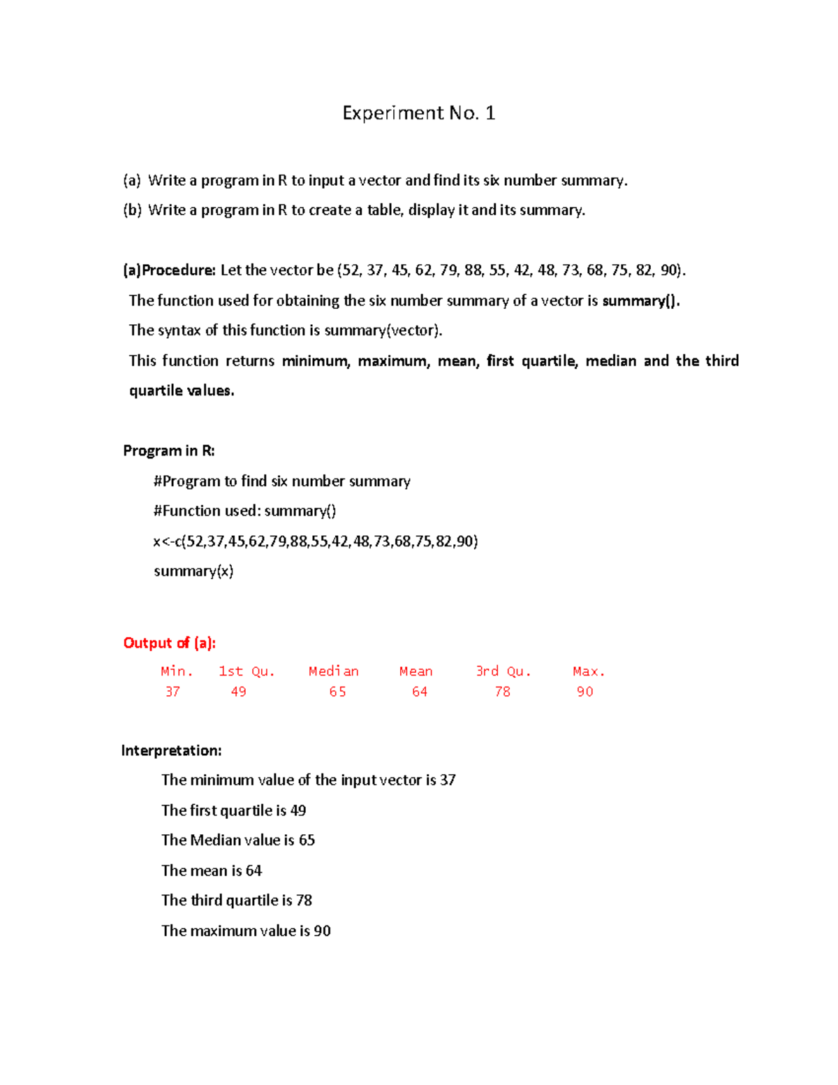 R Lab Manual - Experimentation and Data Visualization Techniques - Studocu