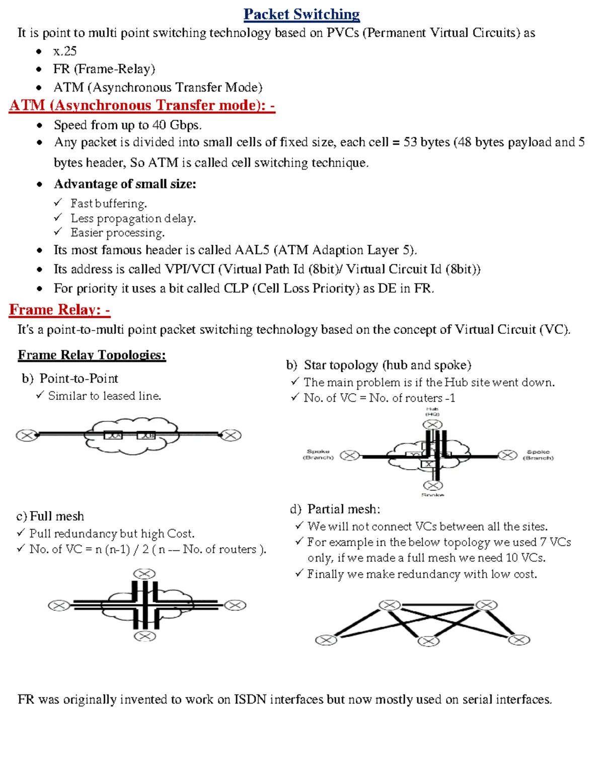 WAN Technology - study - Circuit Switching: It is a physical cable ...