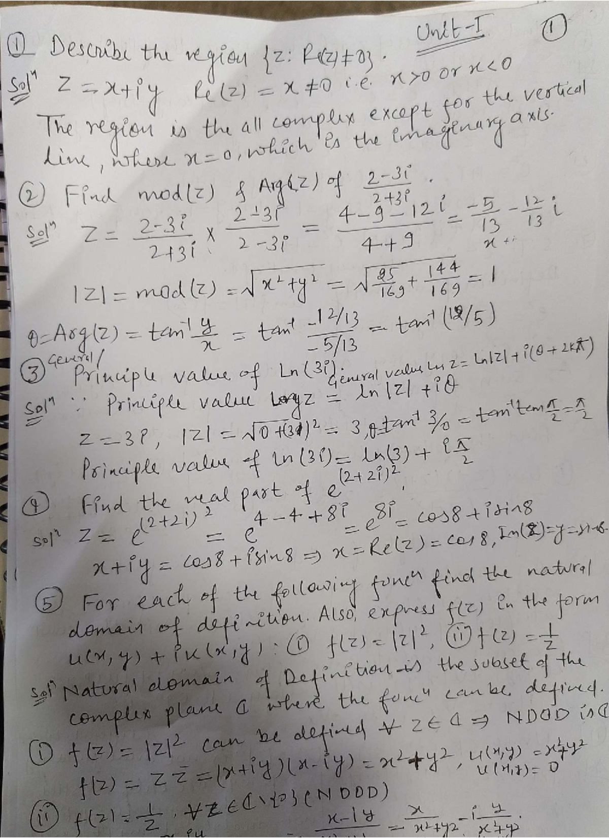 Final Exam Solutions for Complex Analysis (MATH 101) - Studocu