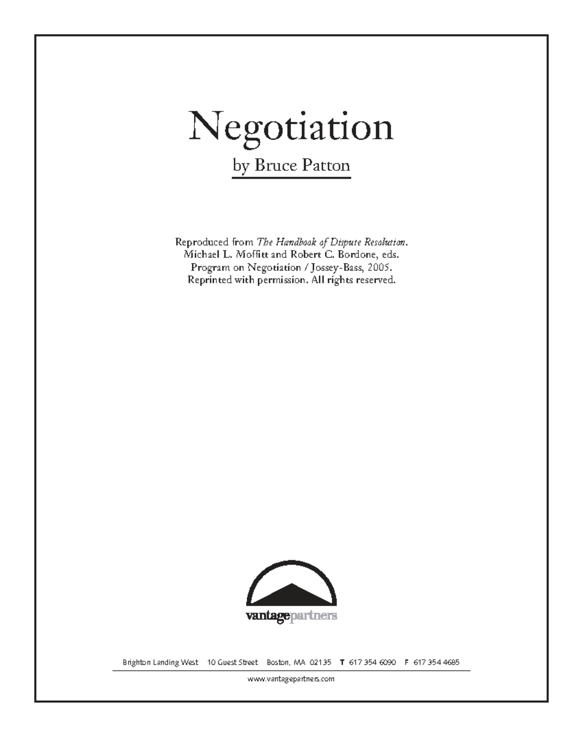 Patton Negotiation Study Notes for Course KN - Studocu