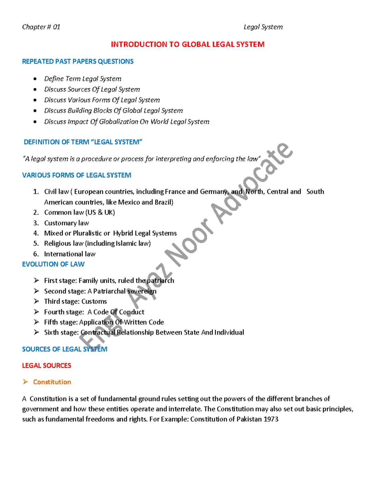 Chapter 01: Introduction to the Global Legal System - Key Concepts ...