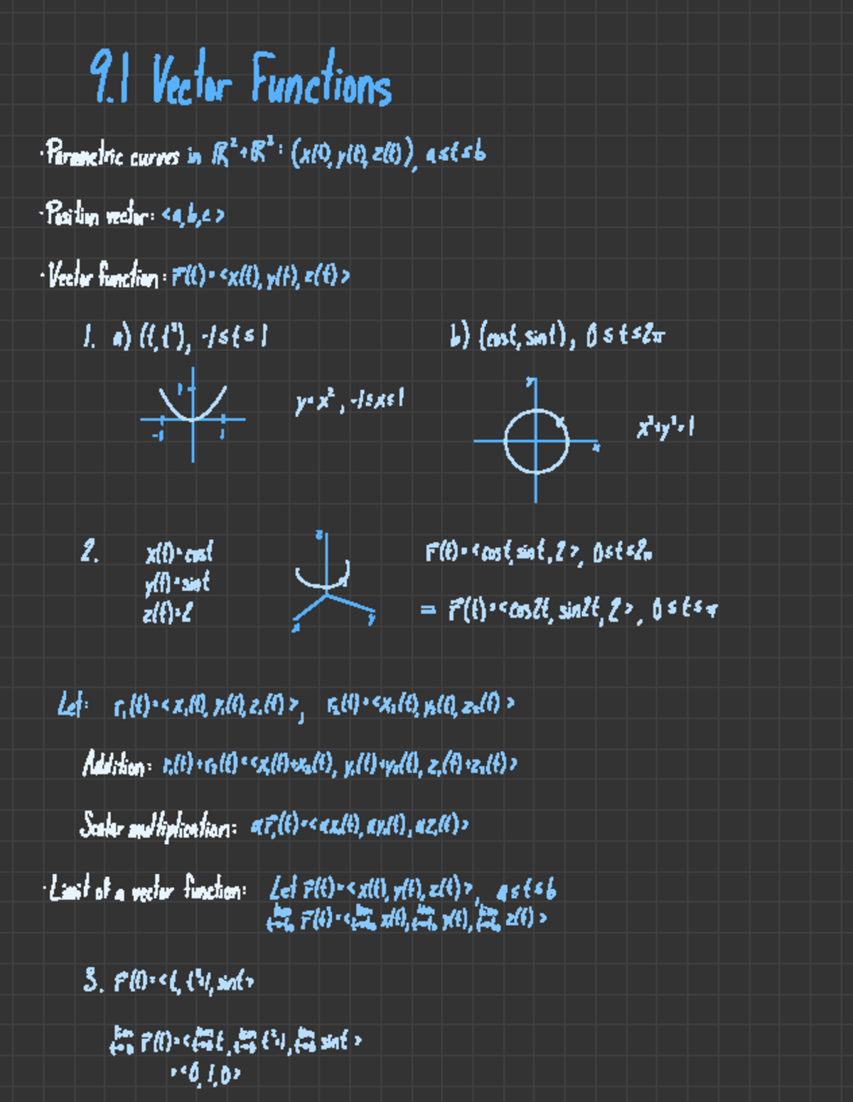 ENGR 233 - Parametric curves, vector addition, arc length - 9. 1 Vector ...