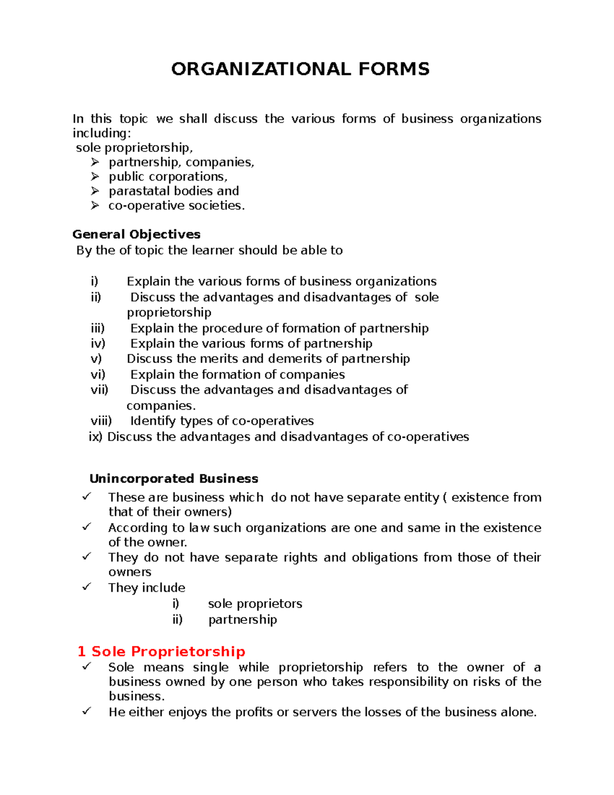 Organizational Forms - Organisational form refers to the structure and ...