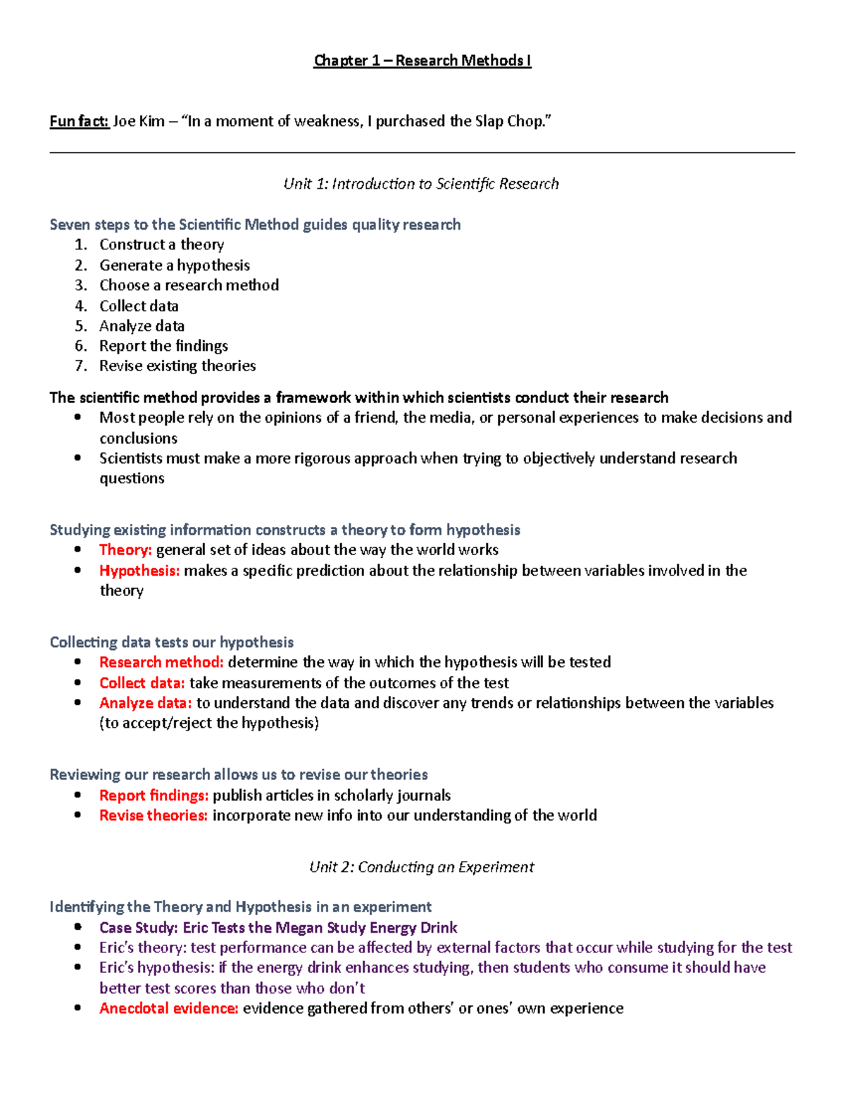 Research Methods PSY 101 - Lecture Notes on Scientific Approaches - Studocu