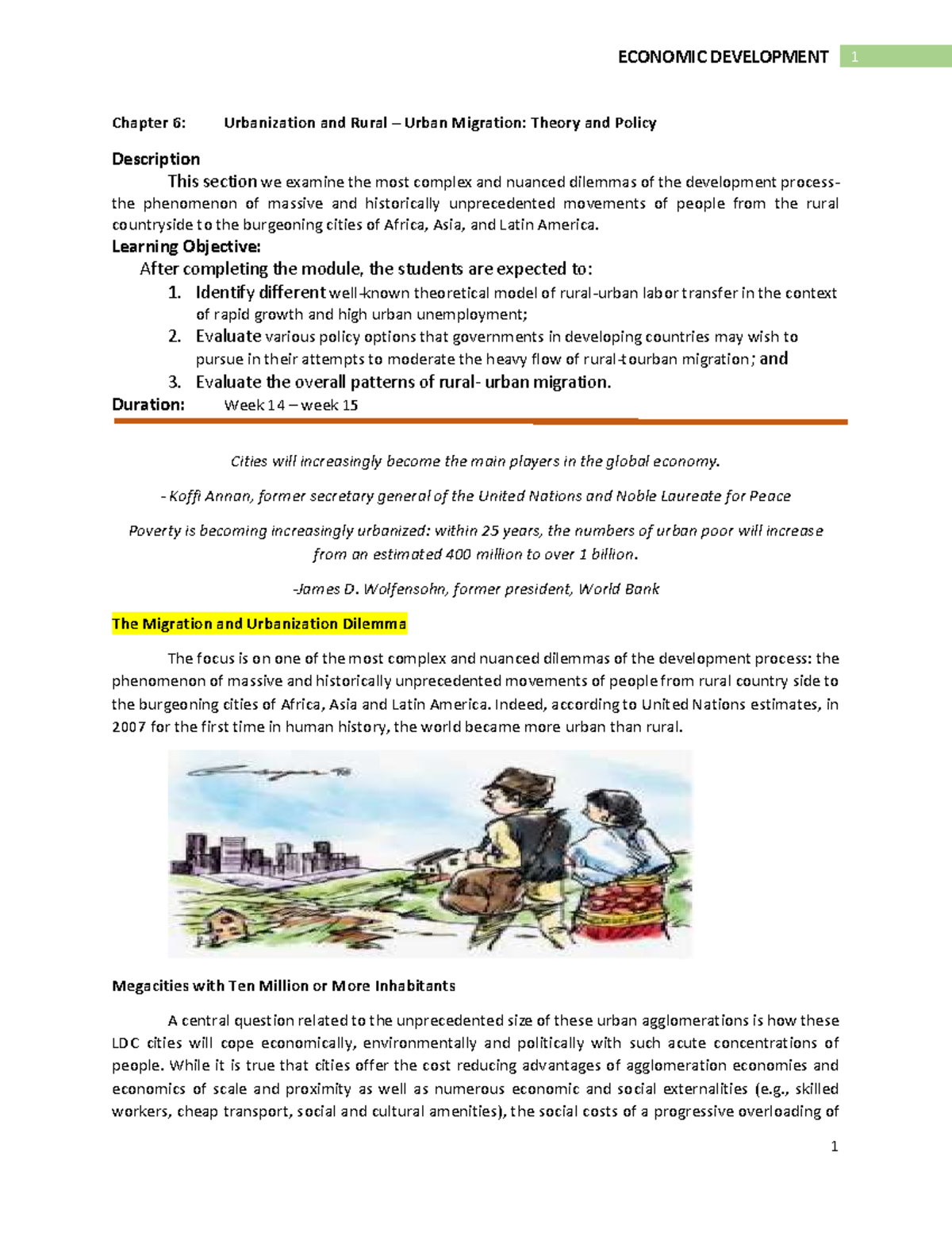 PART VI Module 2022 - Lectures - Chapter 6: Urbanization and Rural ...