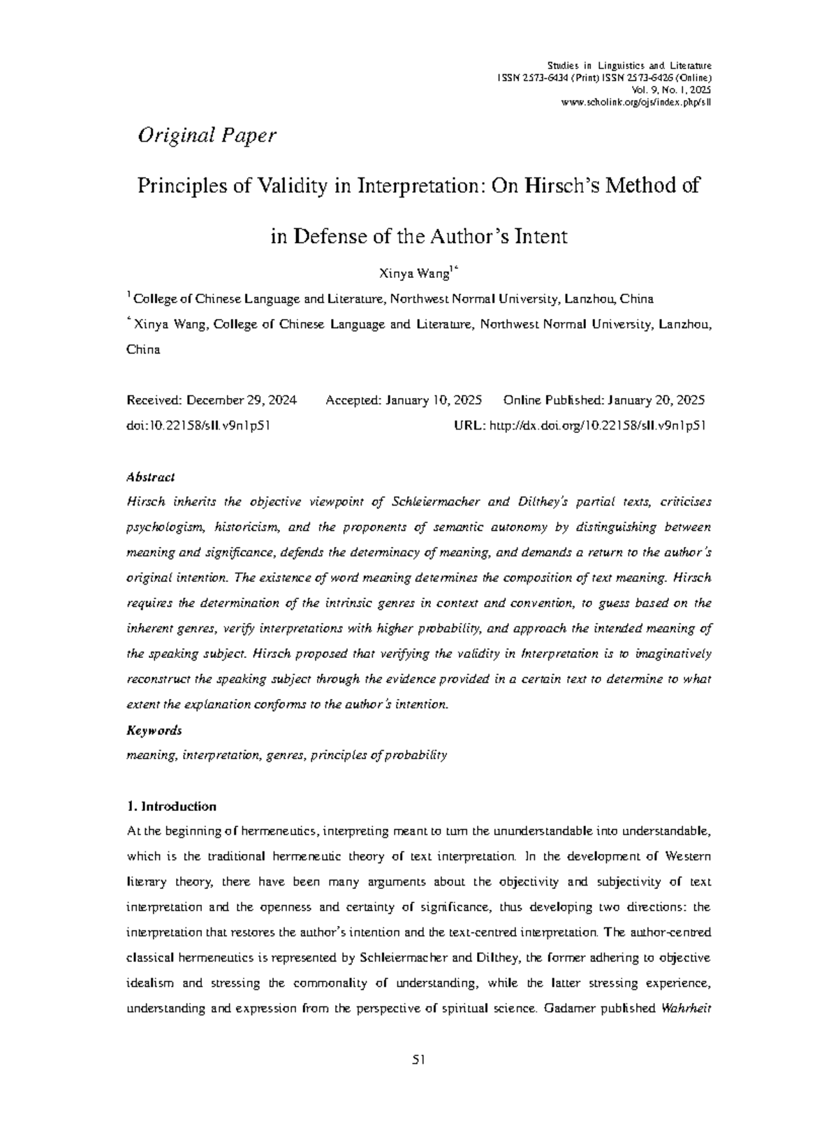 Principles of Validity in Interpretation: Analyzing Hirsch's Method ...