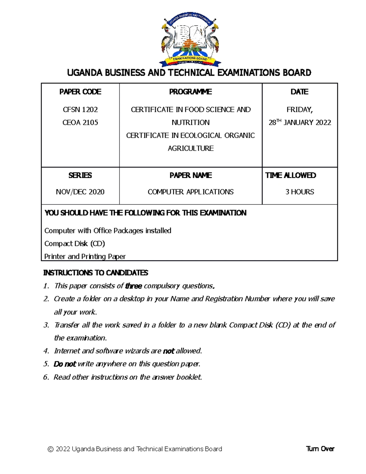 Computer Applications-CFSN1202