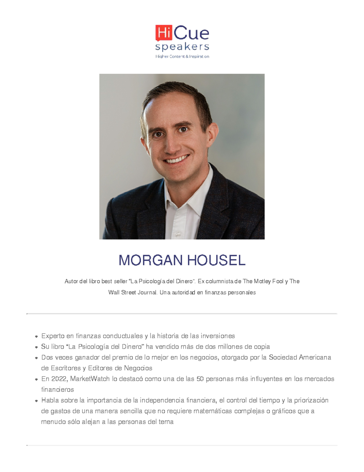 Morgan Housel: Psicología del Dinero - Resumen y Análisis - Studocu