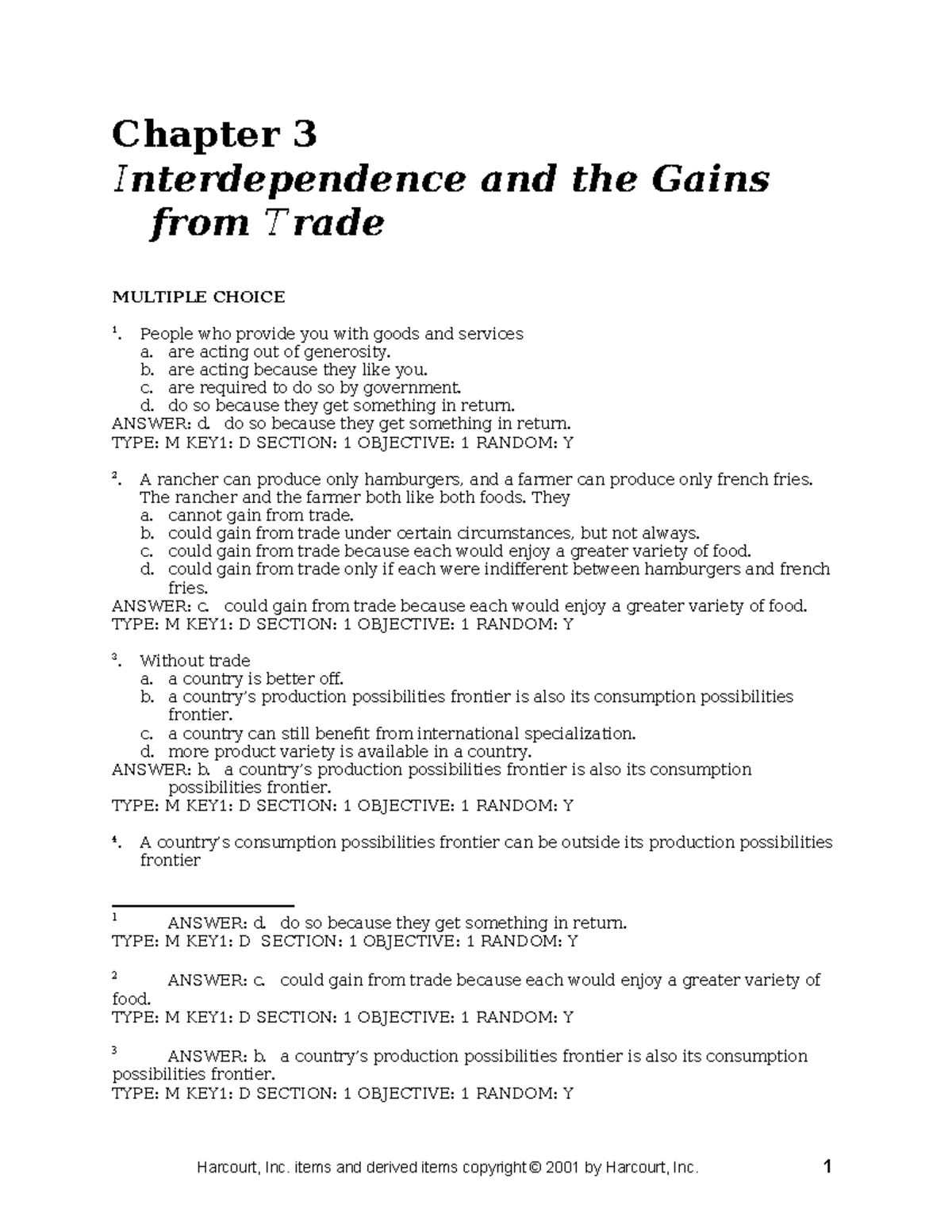 Chapter 3: Interdependence and Gains from Trade - Study Notes - Studeersnel