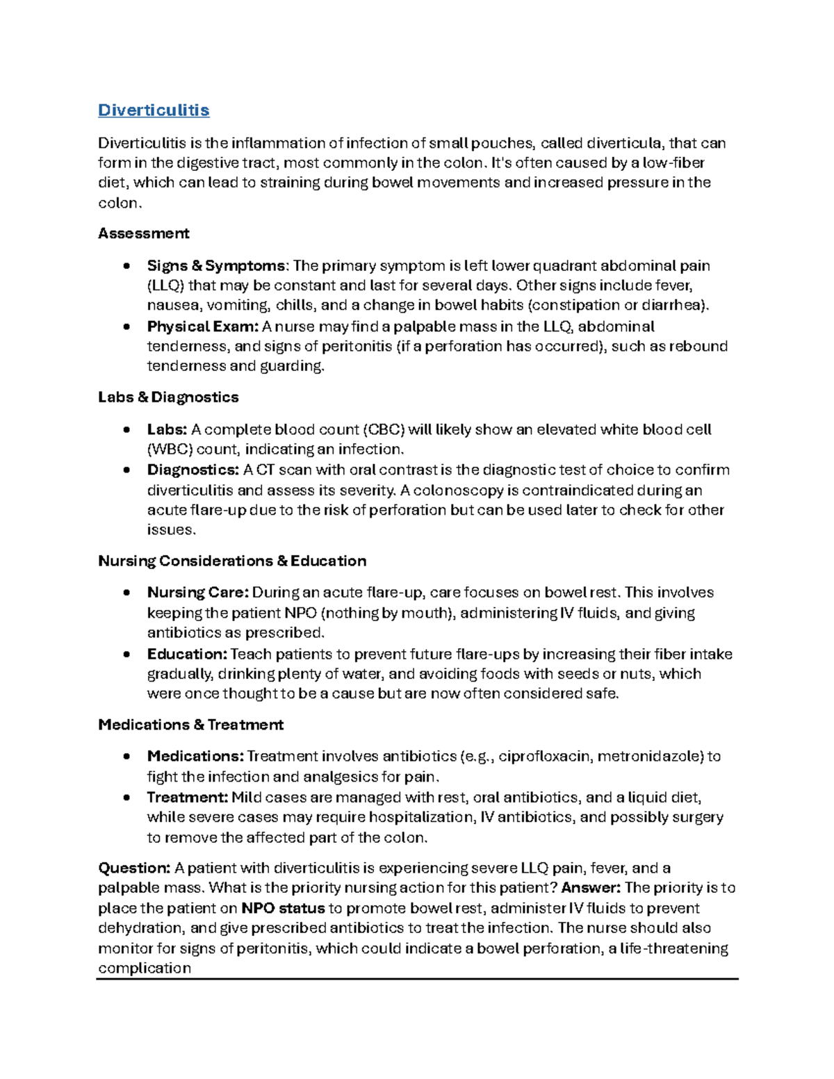 Exam I Study Guide: Key Concepts in Gastrointestinal Disorders - Studocu