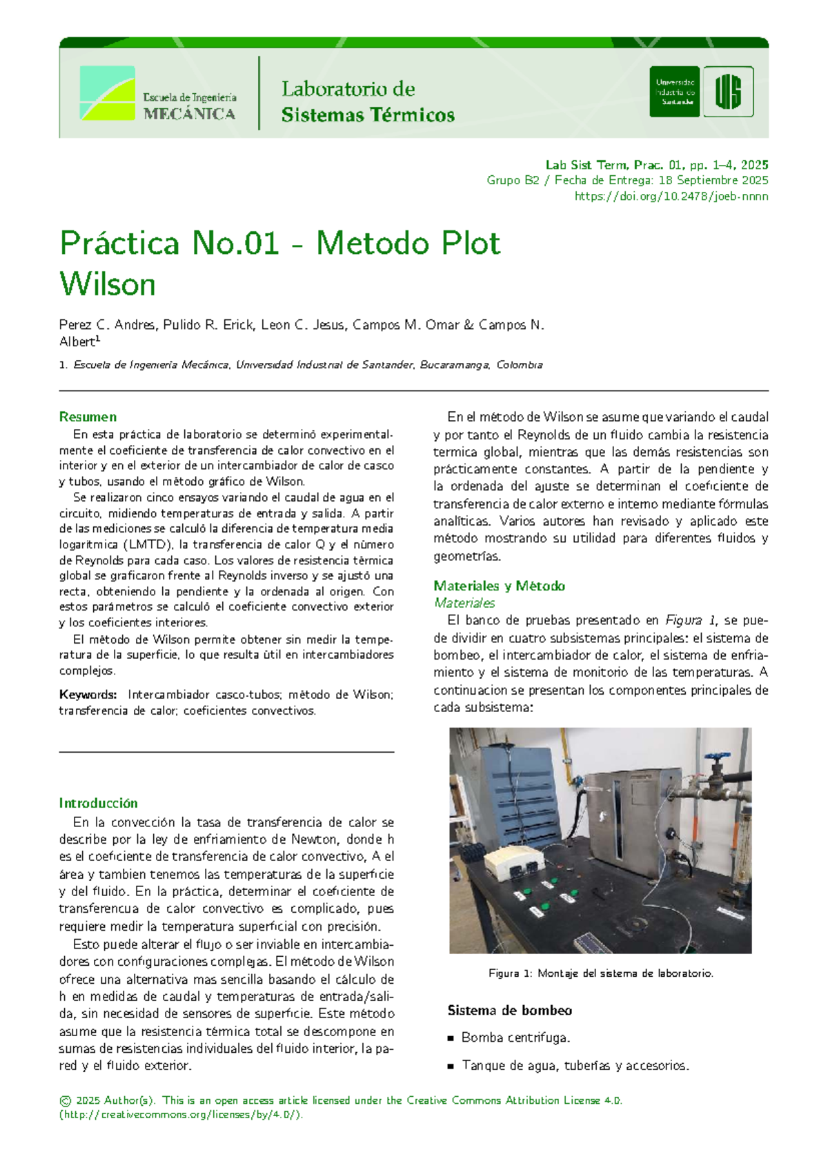 Informe de Laboratorio: Práctica 01 - Método Plot Wilson (Sist. Térm ...