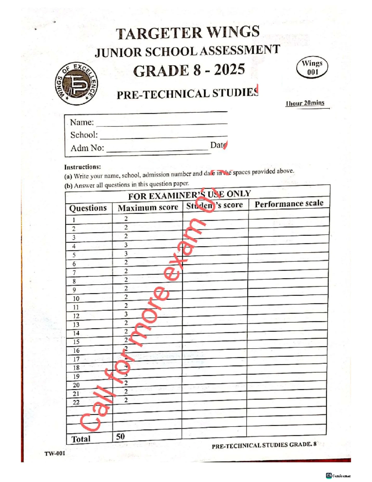G8 ENG TW001 2025 - Grade 8 English Assessment Notes - Studocu