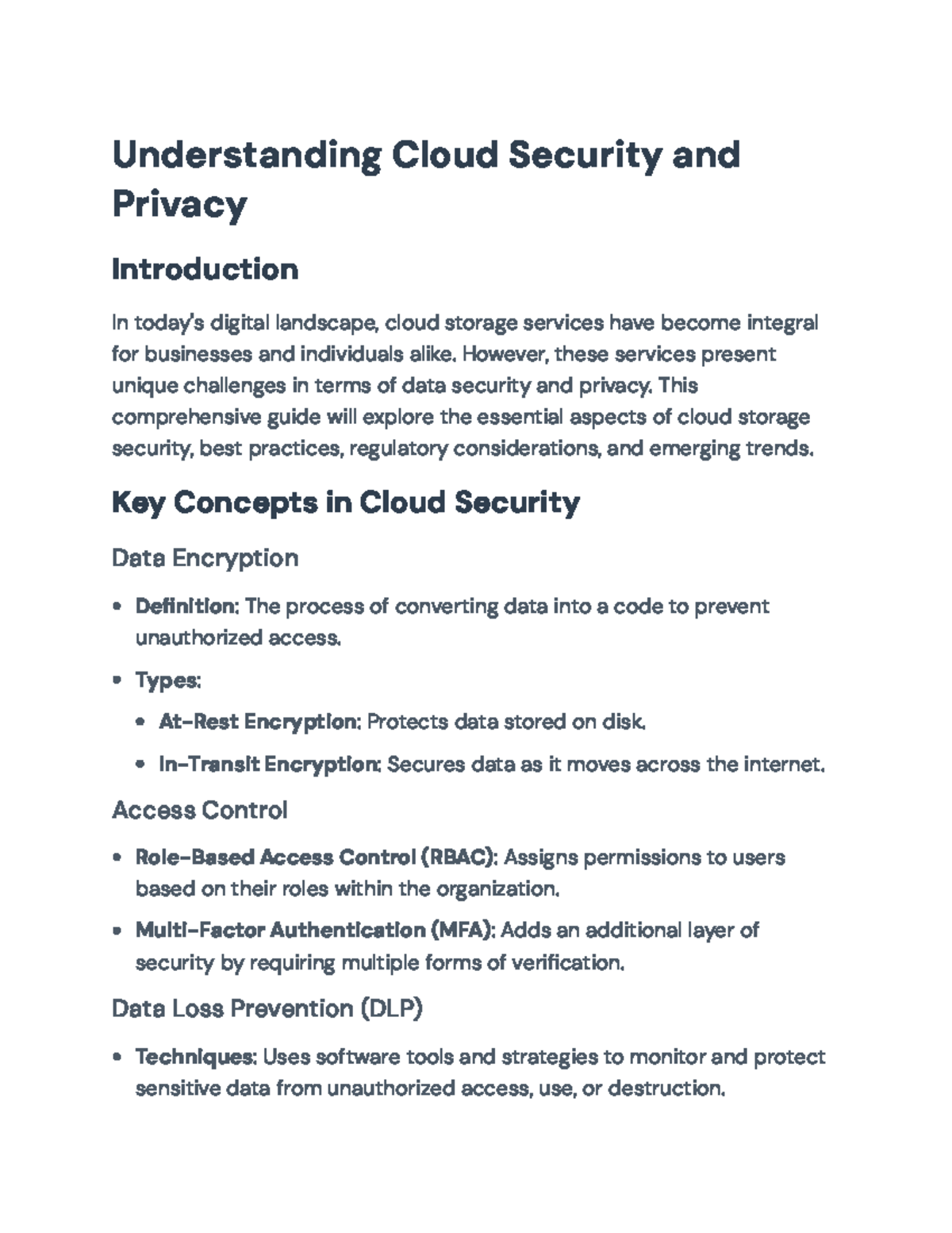 Understanding Cloud Security and Privacy: Best Practices and Trends ...