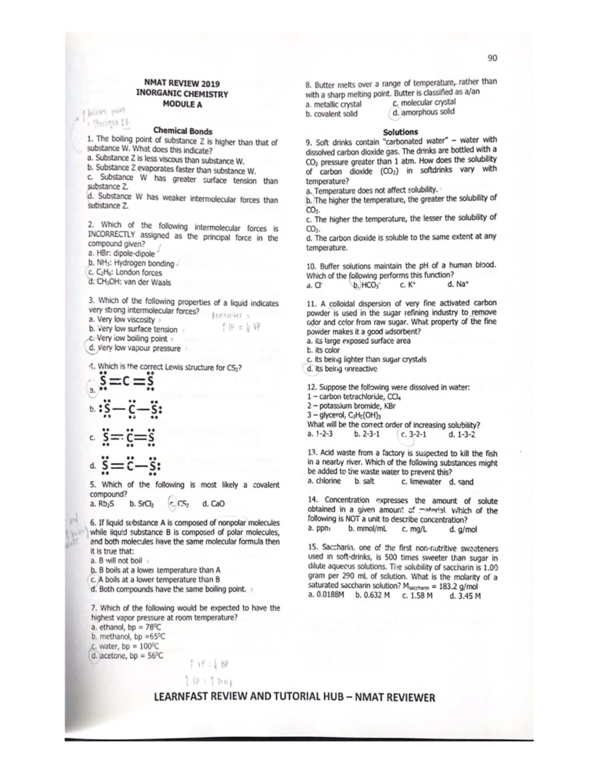 NMAT REVIEW 2019 PHYSICS MODULE B STUDY GUIDE - Studocu