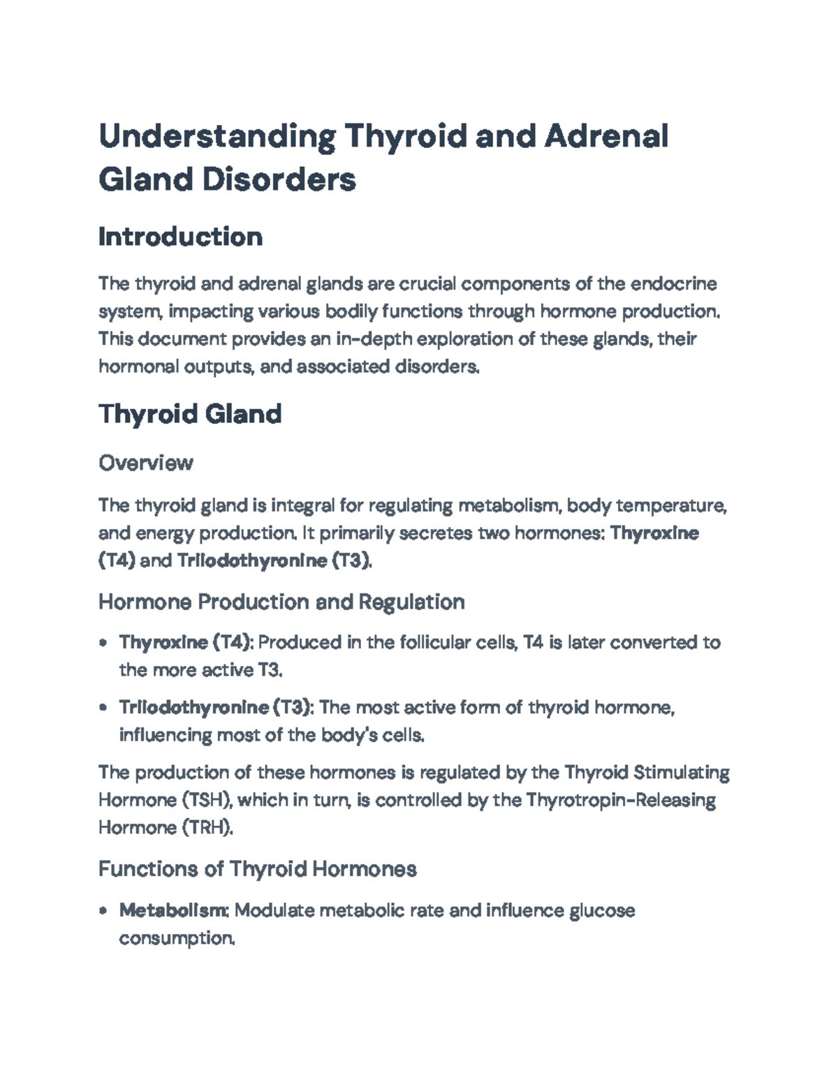 Understanding Thyroid and Adrenal Gland Disorders: Detailed Insights ...