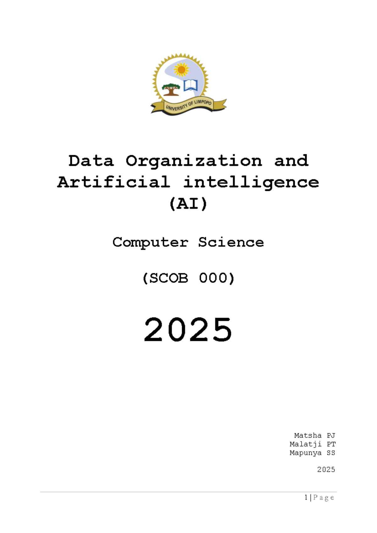 Study Guide 2025: Data Organization & AI (CS SCOB 2025) - Studocu