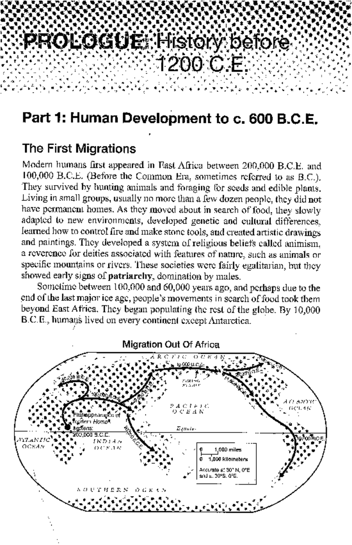 HIST 101: Prologue to Human Development and Early Civilizations (c. 600 ...