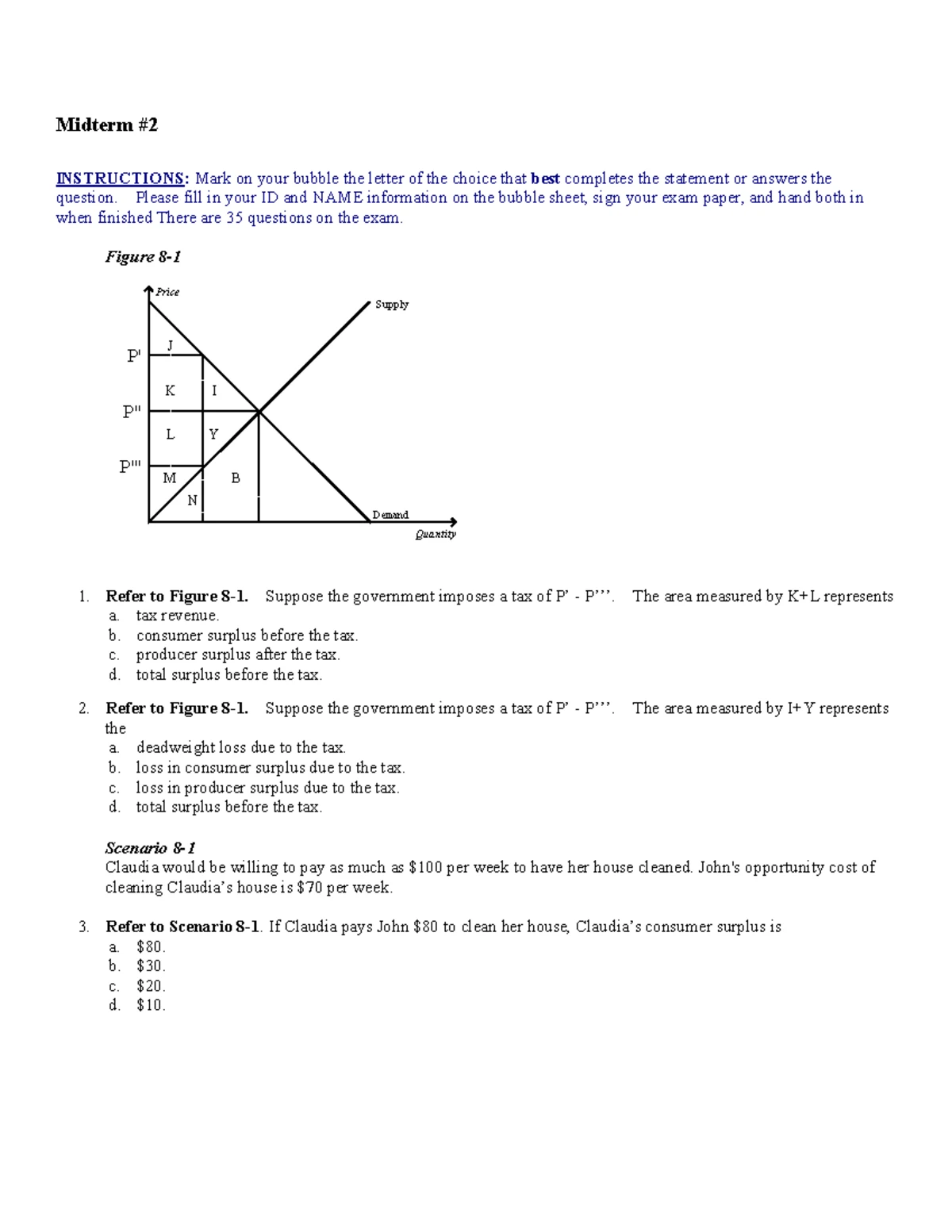 EC 101 Final Exam Discussion #15 Questions and Answers - Studocu