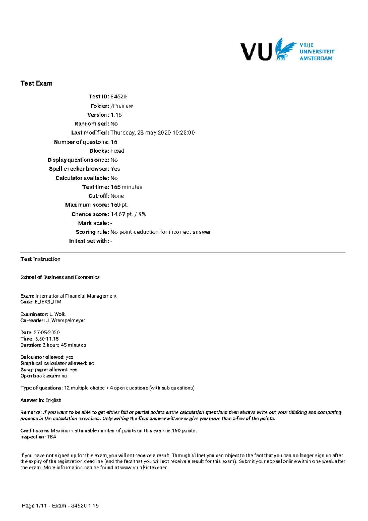 Final Exam - E_IBK3_IFM International Financial Management MCQ Answers ...