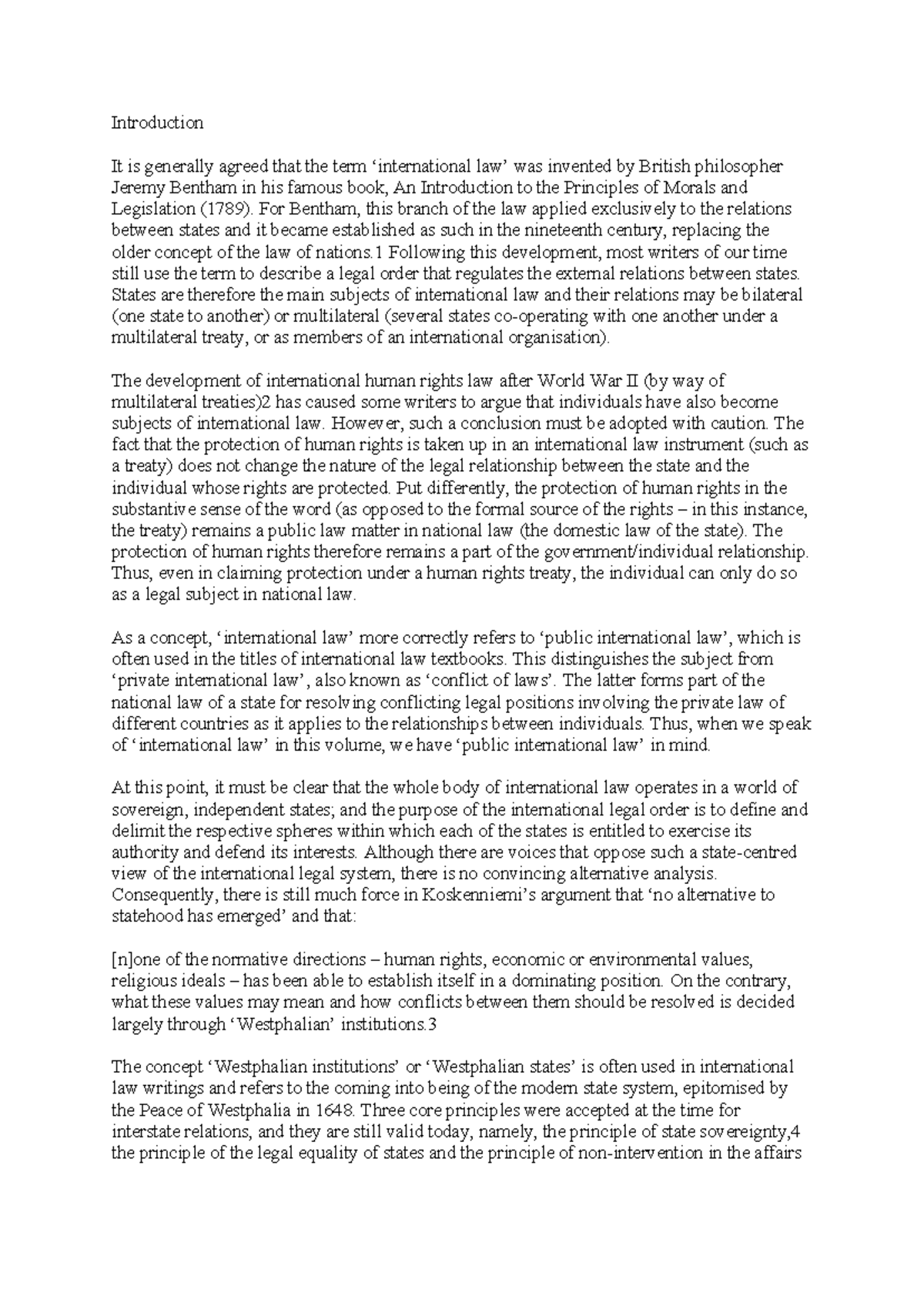 IL CHP 1 - Overview of International Law and State Relations - Studocu
