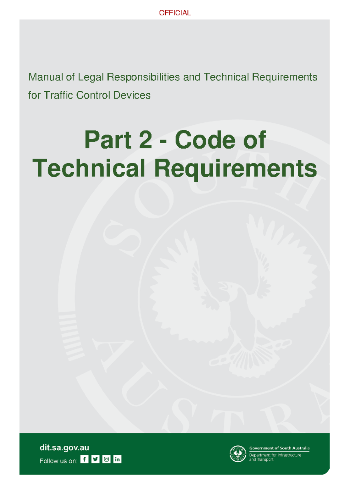 Manual on Legal and Technical Requirements for Traffic Control Devices ...
