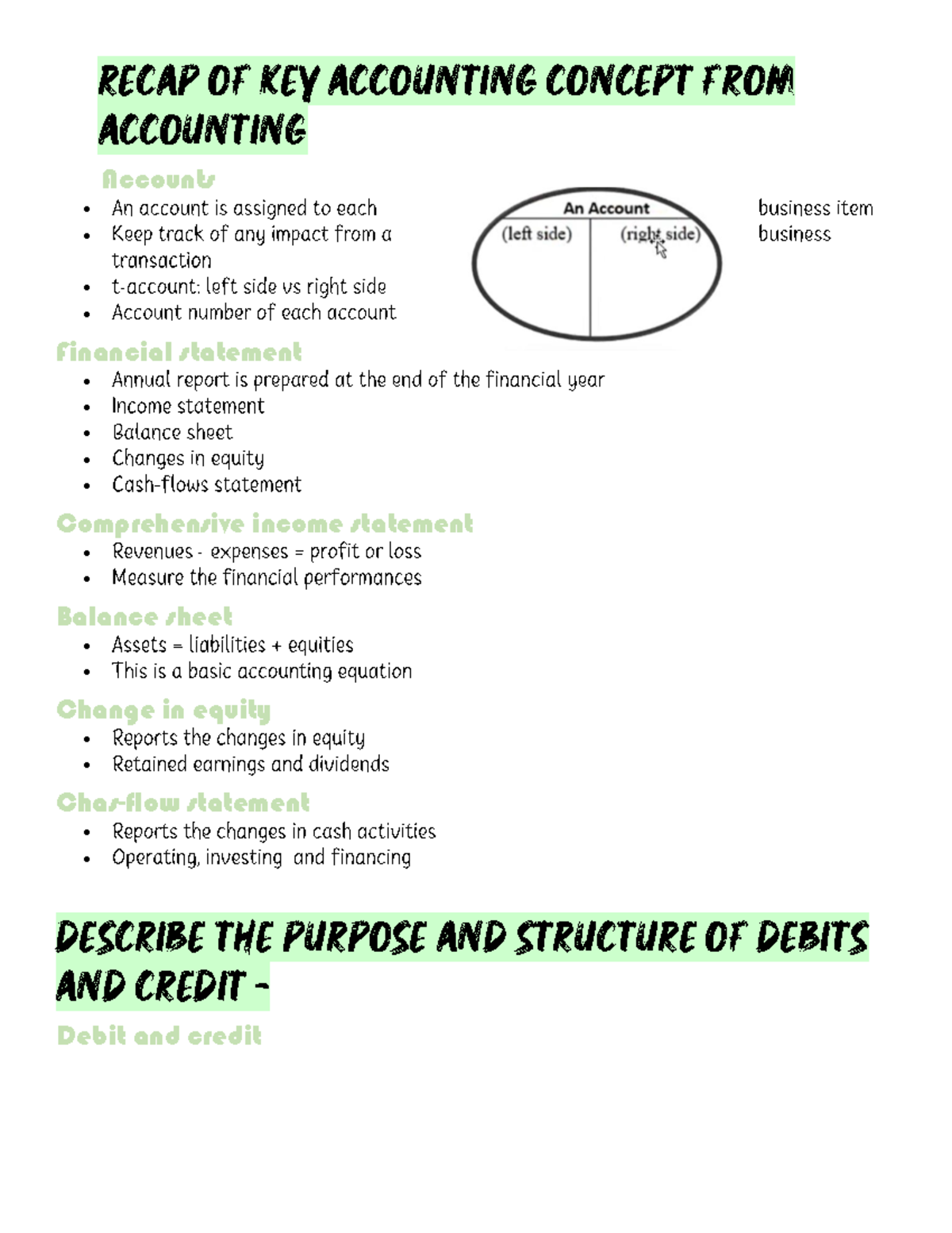 Accounting 101: Final Notes on Financial Statements & Transactions ...