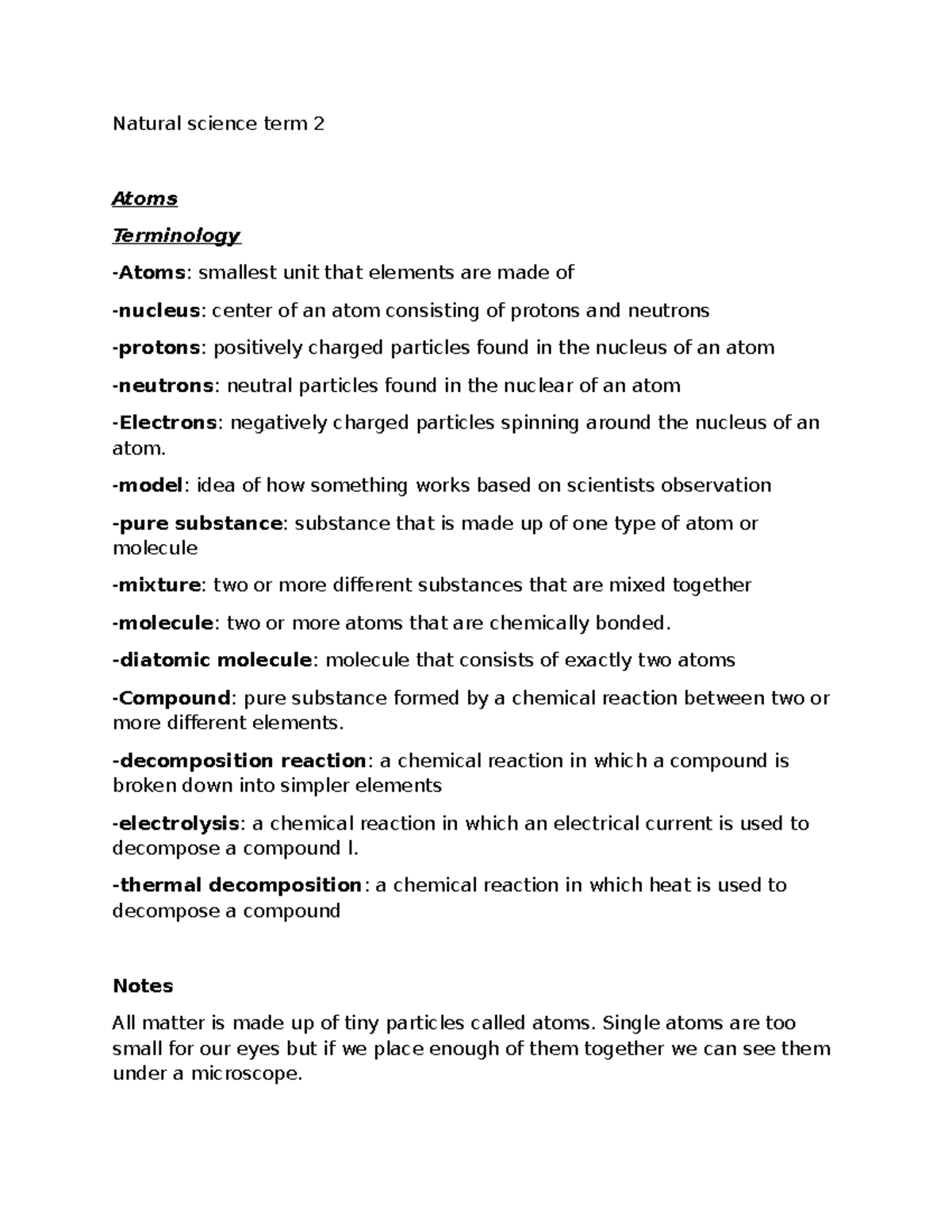 Neutral Science Term