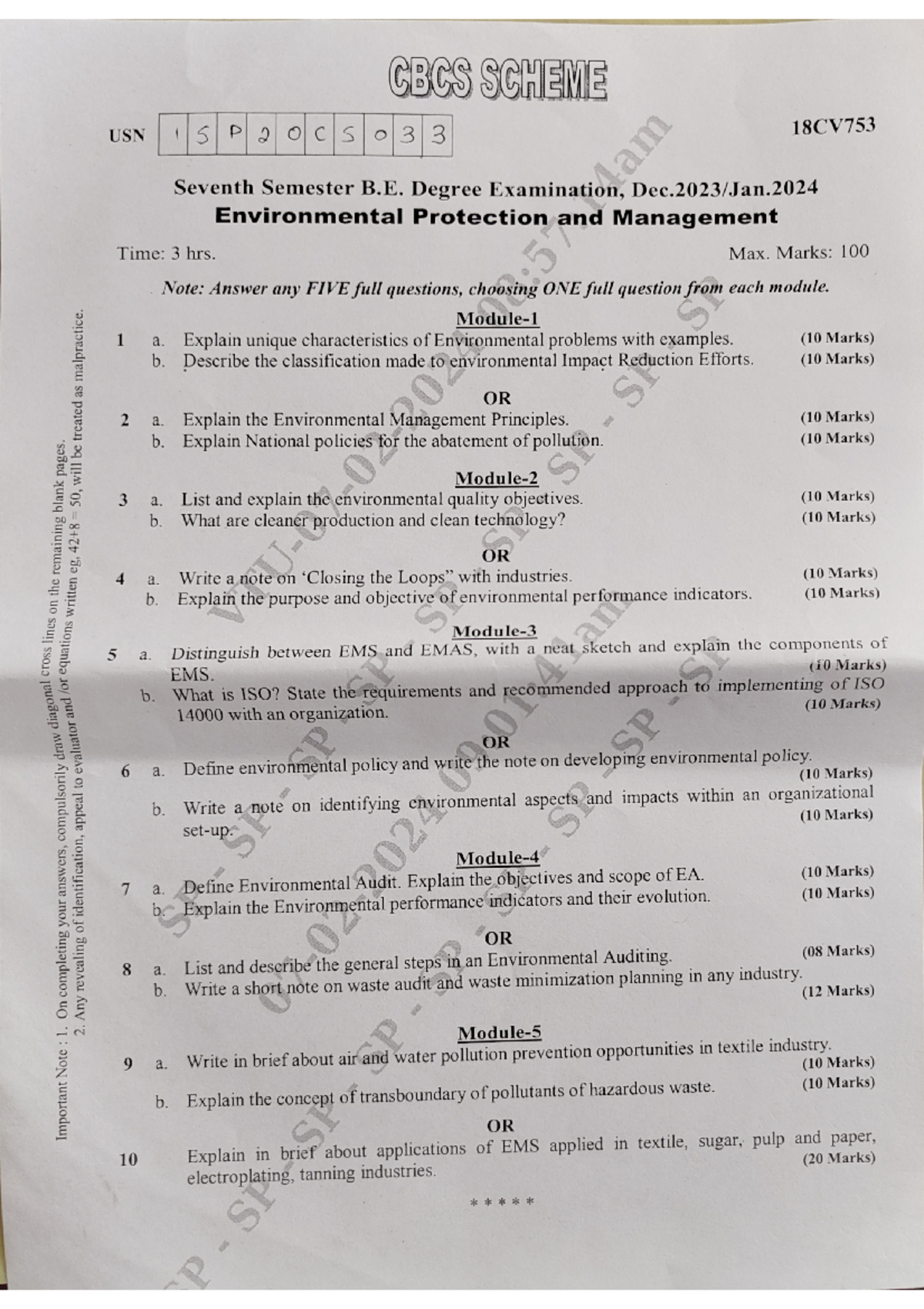 18CS753 - Previous Year Question Papers Collection - Studocu