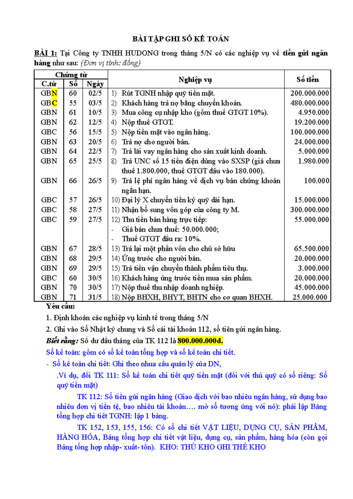 Bài Tập Kế Toán Tài Chính 3 - BT KTTC3 CLC HK2 ST6 - Studocu