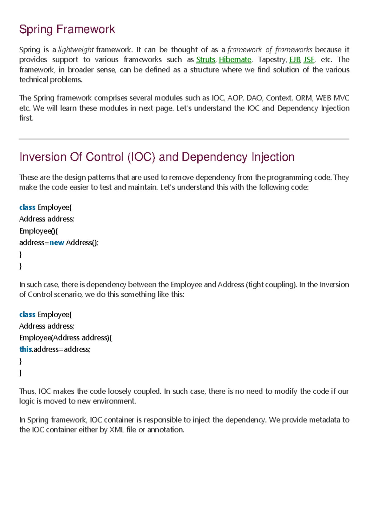 Unit 5: Object-Oriented Programming Concepts in Java with Spring ...