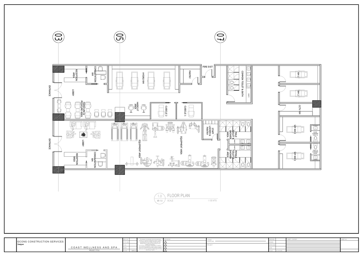 EFX546 Wellness and Spa Detailed Floor Plan - Studocu
