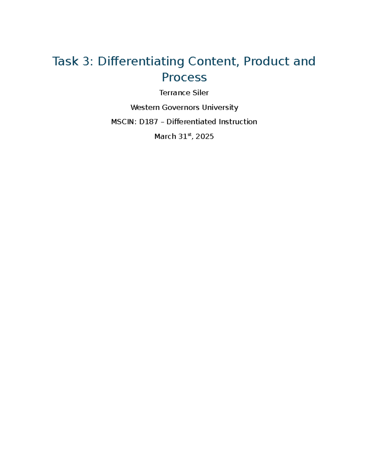 D187 Task 3: Phonics Lesson Plan for Differentiated Instruction - Studocu