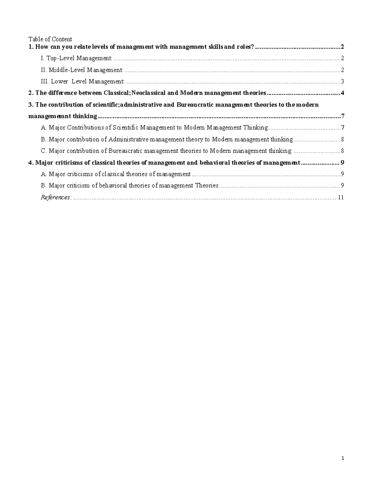 AMT Final Individual Assignment: Levels and Theories of Management ...