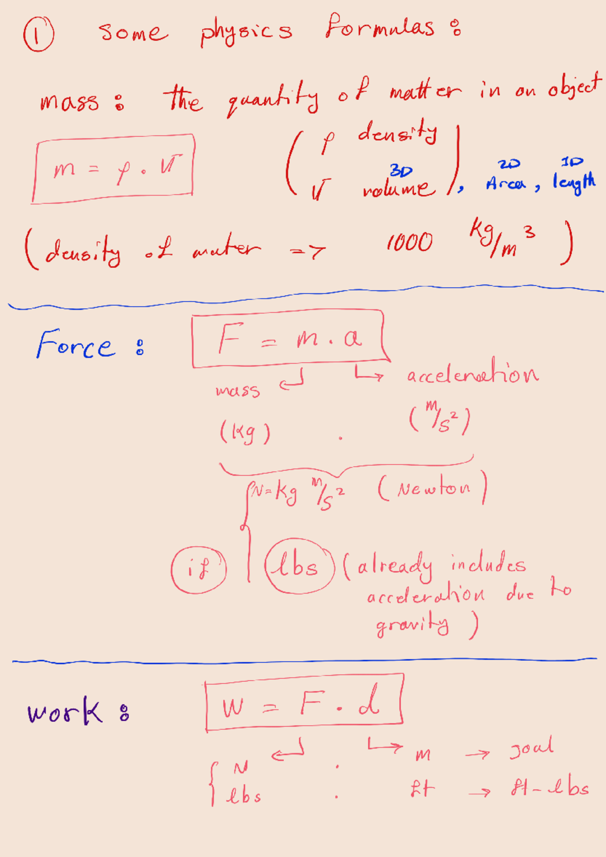 LEC 3 - Physics Formulas and Concepts from Lectures 1-3 (2025) - Studocu