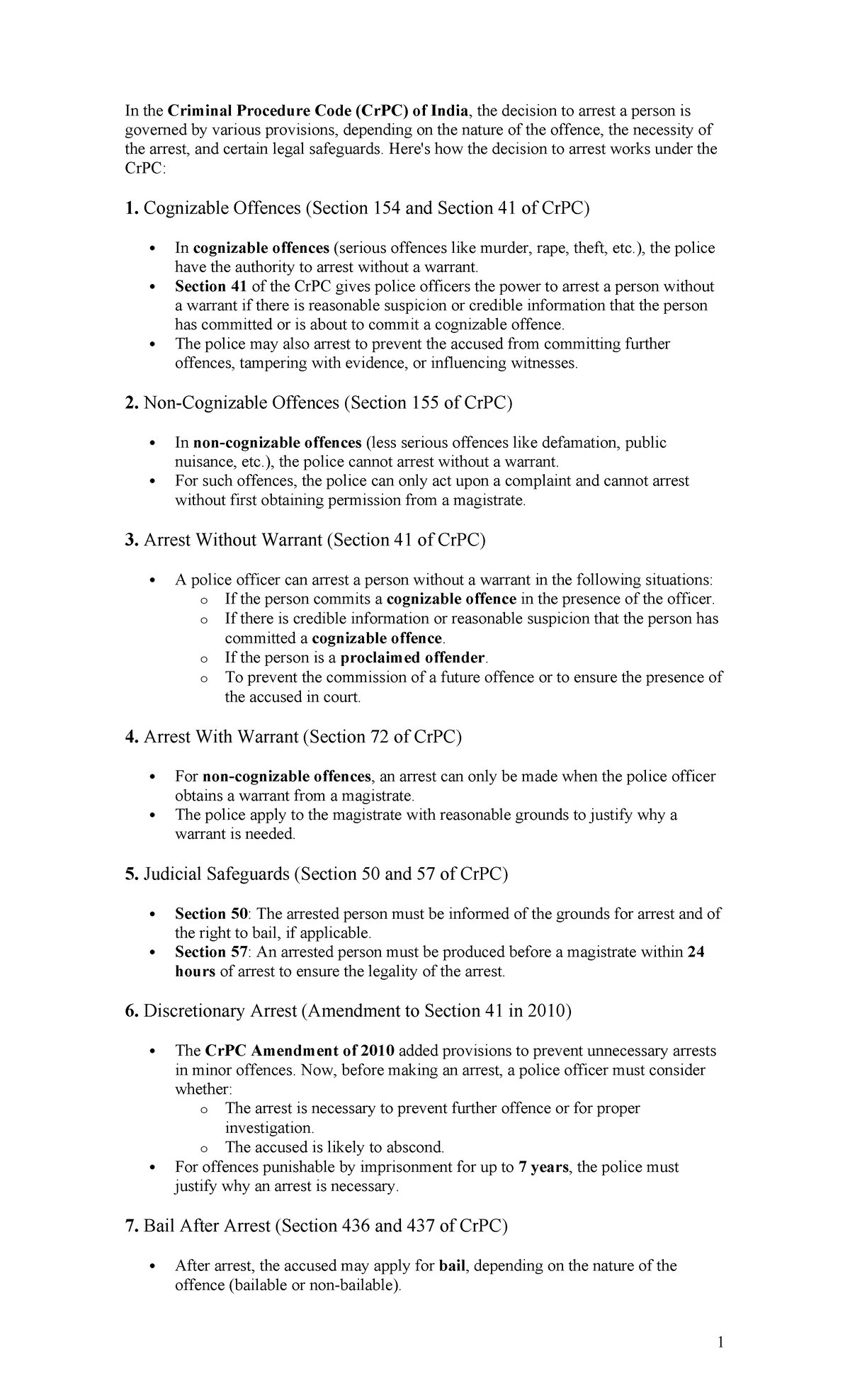 BNSS Seminar - notes - In the Criminal Procedure Code (CrPC) of India ...