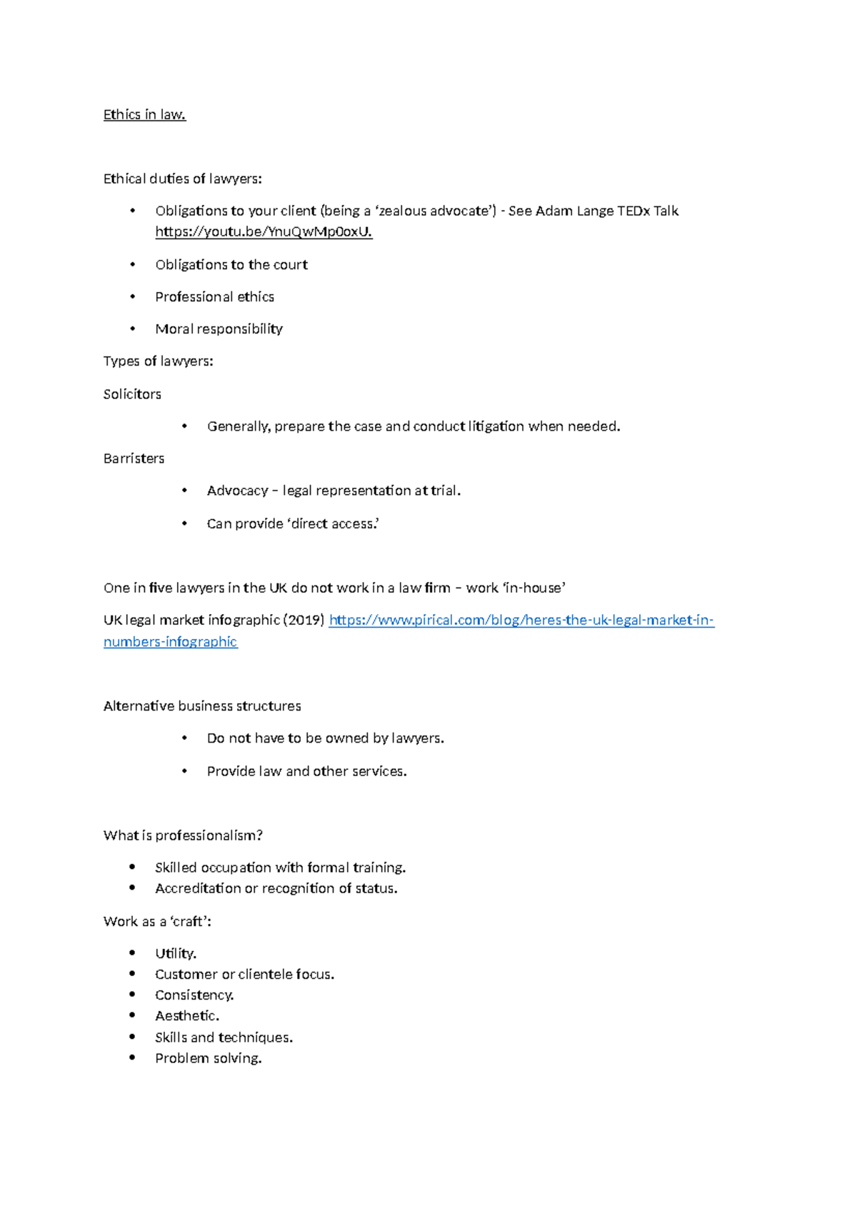Ethics in Law: Key Duties and Professional Responsibilities Lecture ...