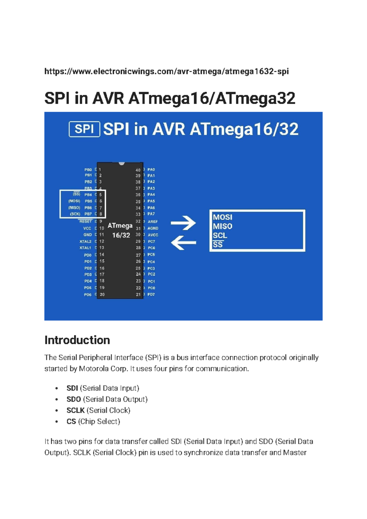 SPI - Notes on SPI - electronicwings/avr-atmega/atmega1632-spi SPI in ...