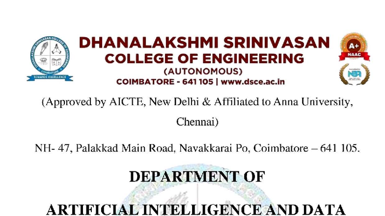 Multimedia Data Compression and Storage Lab Manual (AI & DS) - Studocu