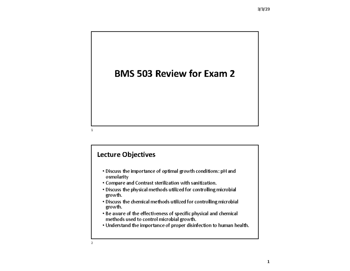 Final Exam Study Guide for Course XYZ 101: Key Topics and Review - BMS ...