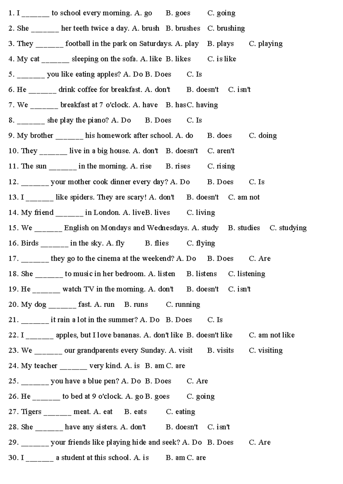 English Test - Exercise Questions and Answers - Studocu