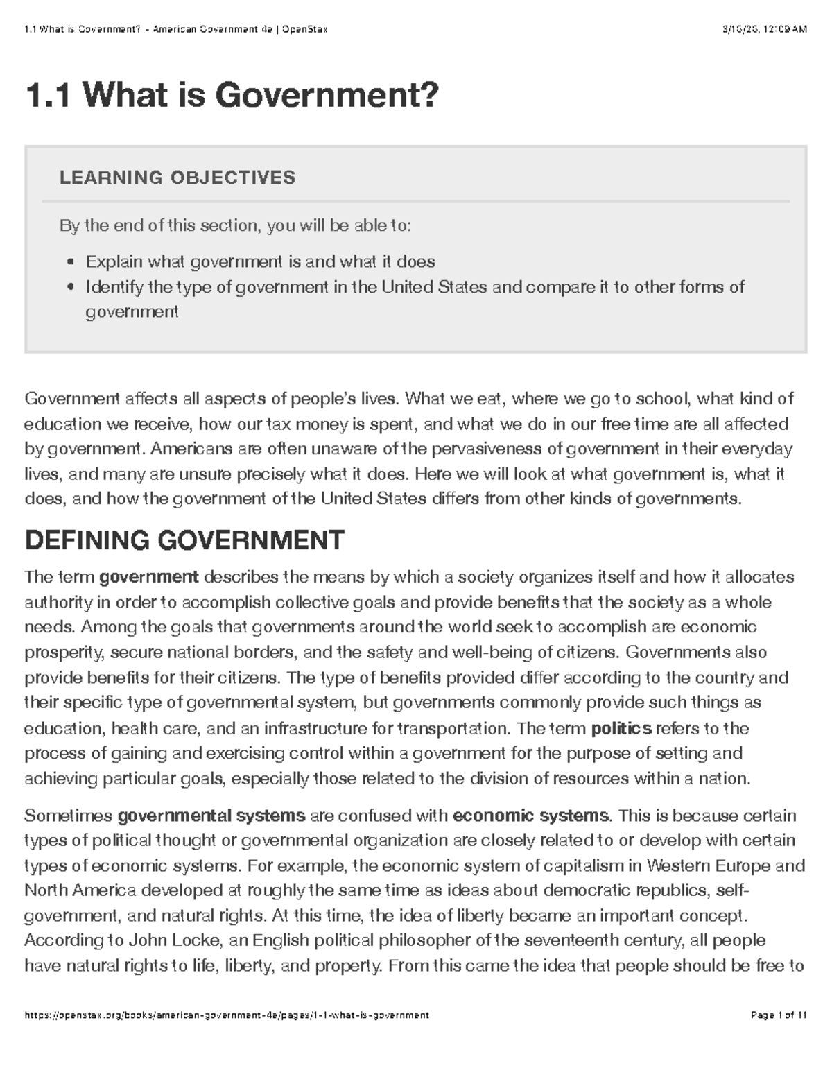 1.1 Understanding Government: Key Concepts in American Government 4e ...