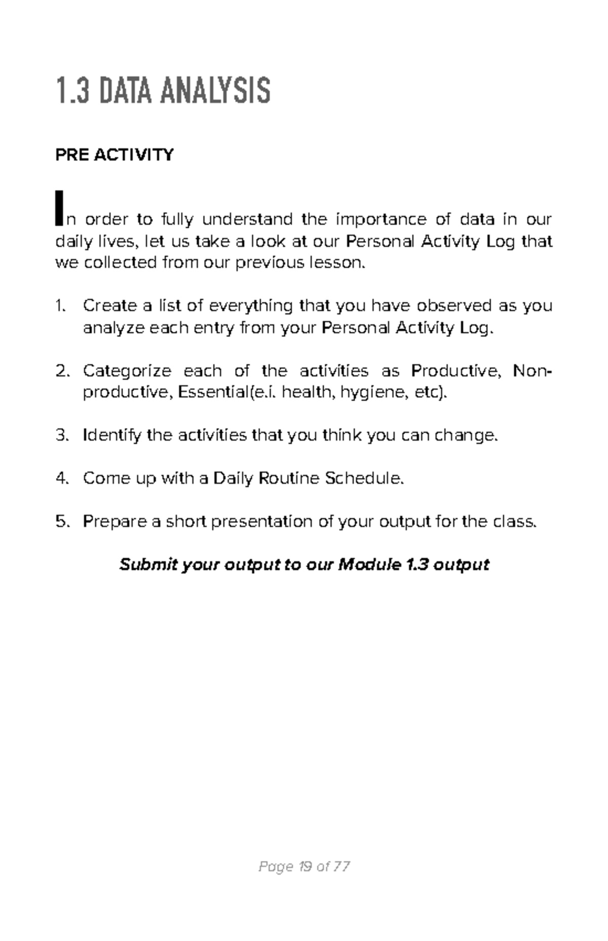 Module 1.3 - Data Analysis Pre-Activity: Personal Activity Log Insights ...