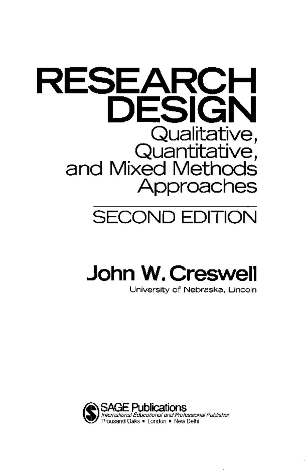 CRESWELL 2003: Research Design - Qualitative, Quantitative & Mixed ...
