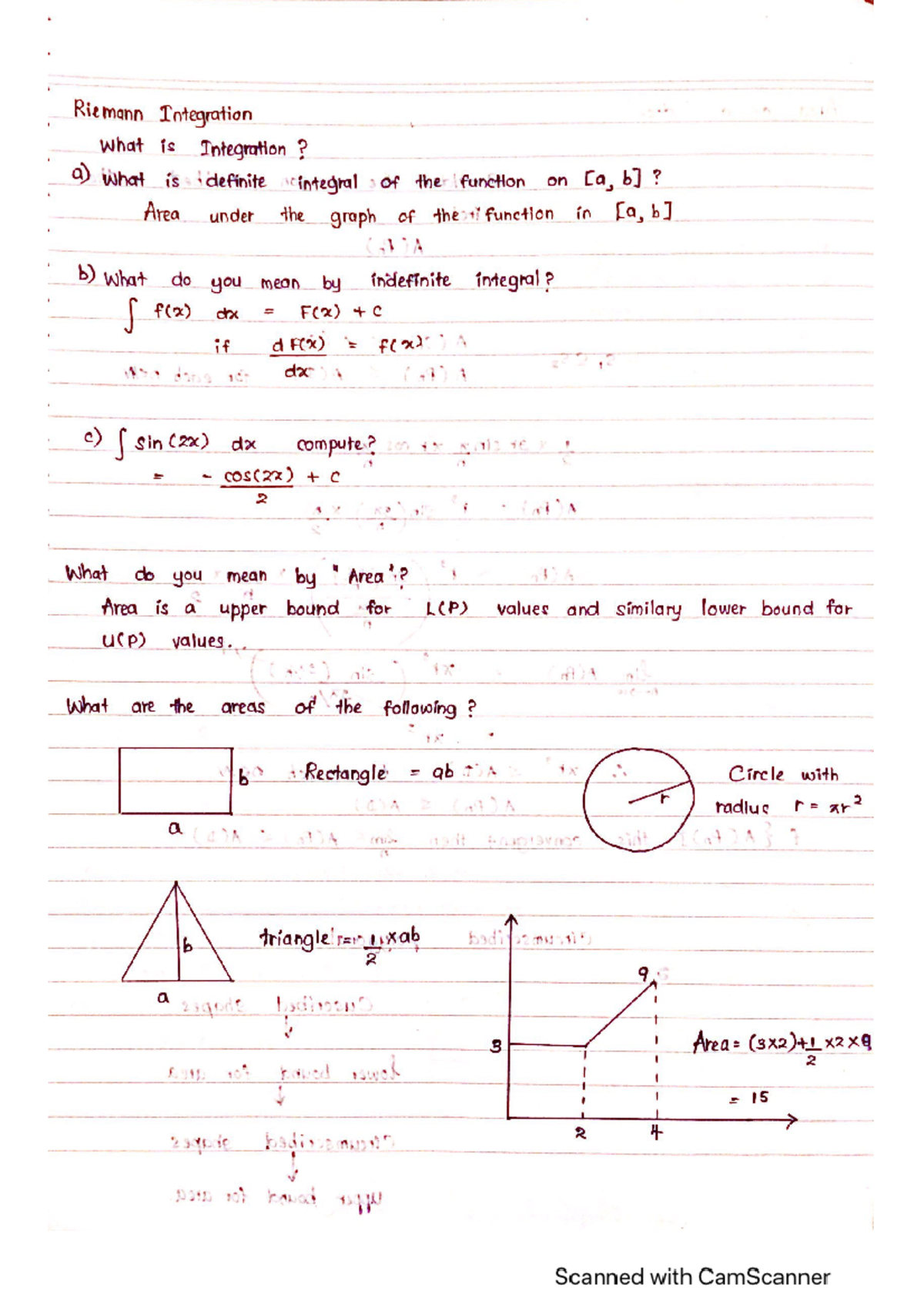 Riemann Integration Concepts and Applications - Real Analysis Notes ...