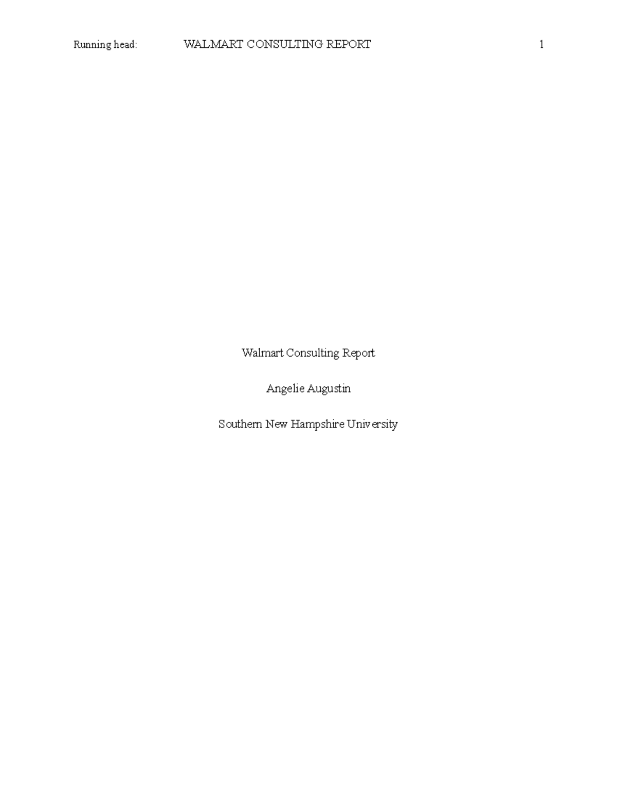 Module 1: Walmart Consulting Report & CSR Analysis - Studocu