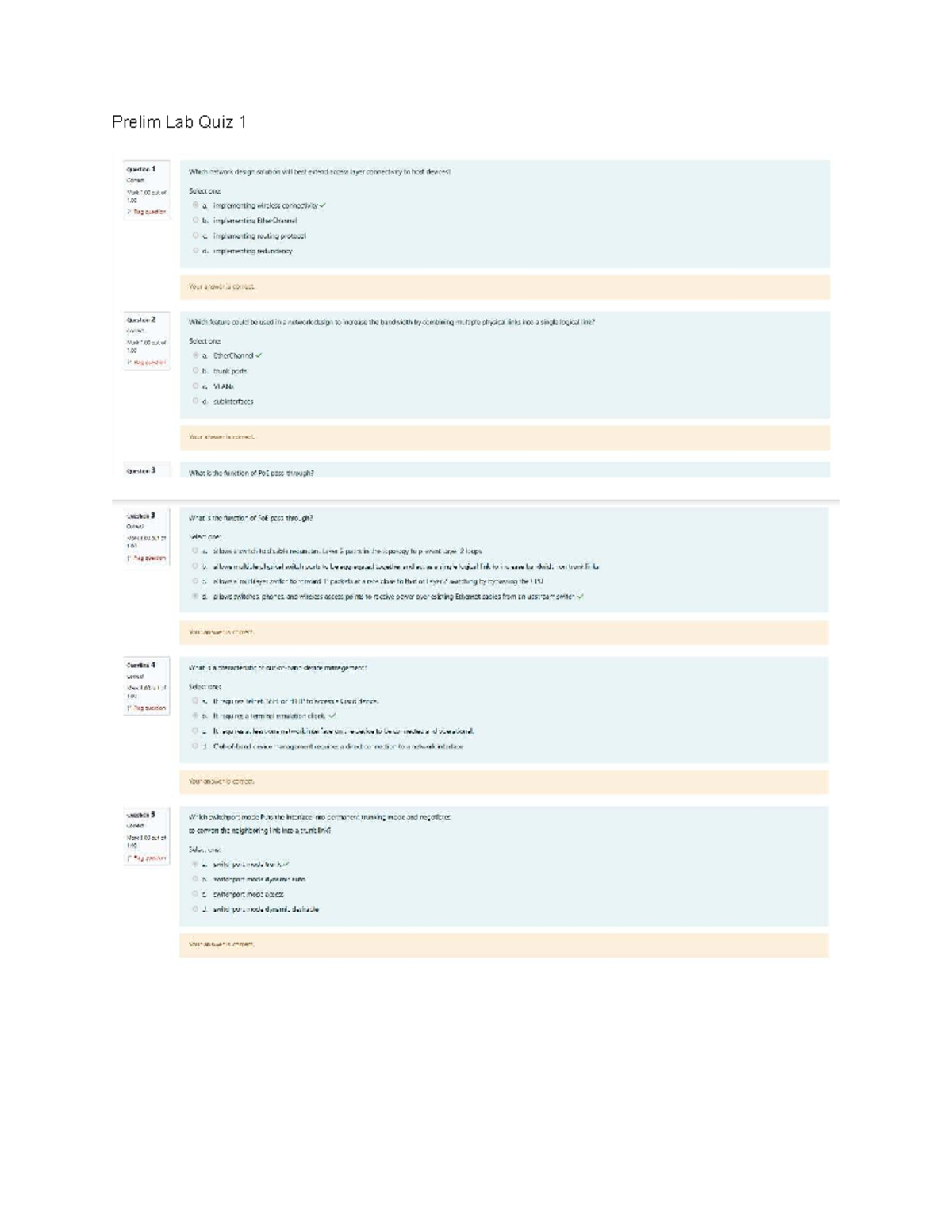 UGRD-IT6224 Data Communications & Networking Prelim Lab Quiz 1 - Studocu