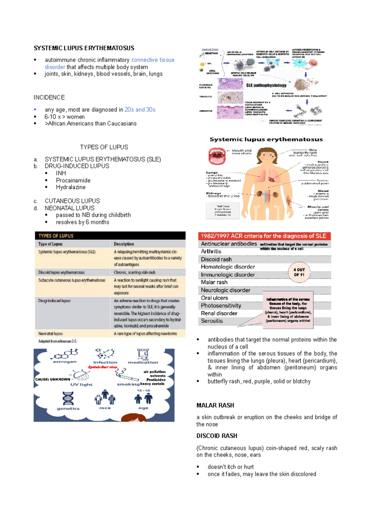 Systemic Lupus Erythematosus - SYSTEMIC LUPUS ERYTHEMATOSUS autoimmune ...