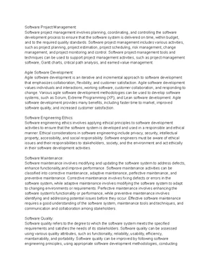Software Engineering - Study Notes & Assignments - Studocu