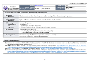 TQs - Test questionnaire - DIRECTION: Read each question carefully ...